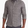 Men * | Best Pirce Untuckit Linen Flannel Zermatt Wallis Shirt Grey