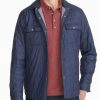 Men * | Best Sale Untuckit Outerwear Insulated Shirt Jacket Final Sale Navy