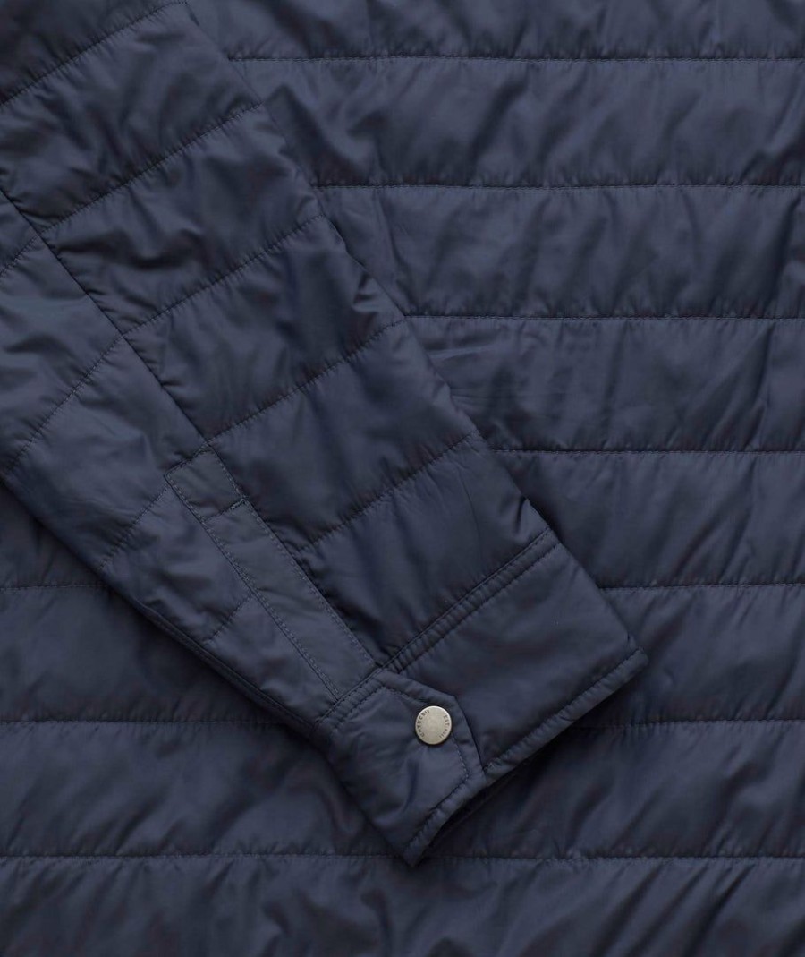 Men * | Best Sale Untuckit Outerwear Insulated Shirt Jacket Final Sale Navy