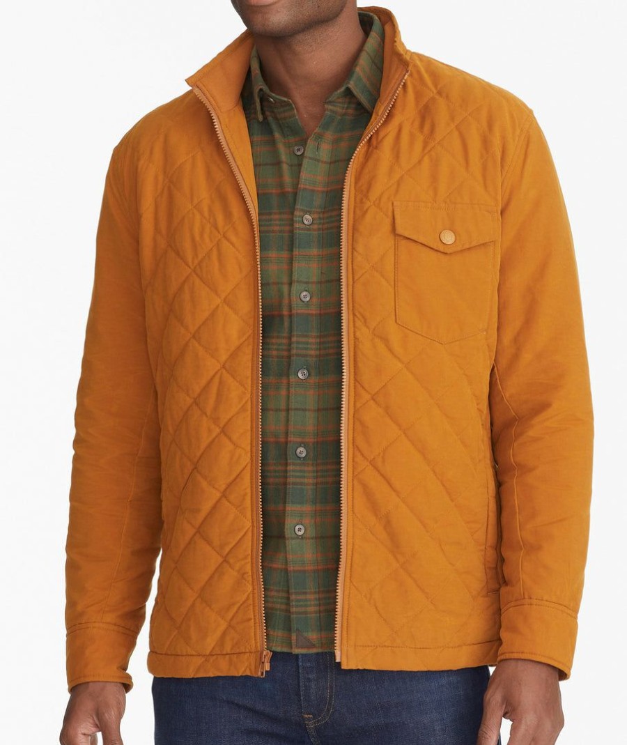 Men * | Coupon Untuckit Outerwear Water-Resistant Quilted Jacket Orange