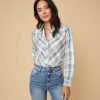 Women * | Discount Untuckit Shirts Cotton Ruffle-Collar Margot Shirt White