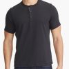 Men * | Brand New Untuckit Ultrasoft Short-Sleeve Henley Black