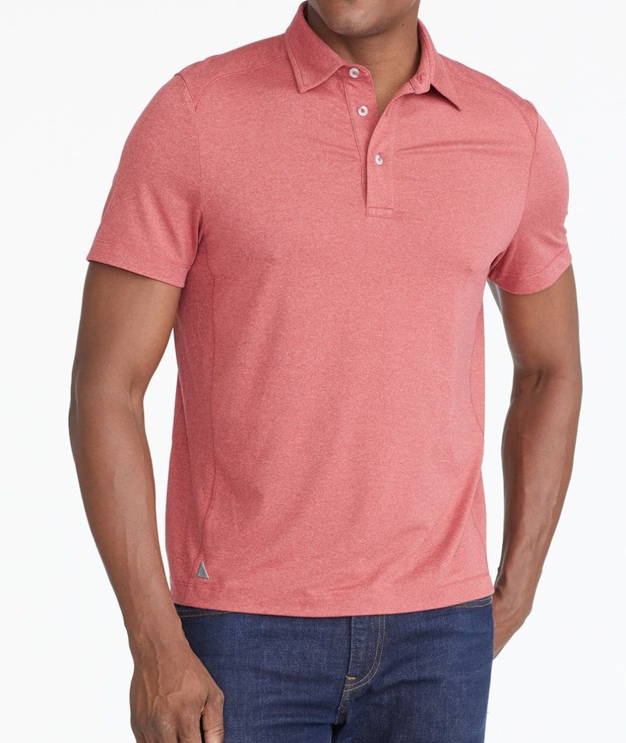 Men * | Hot Sale Untuckit Performance Polo Polos Red