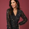 Women * | Hot Sale Untuckit Shirts Starry Scarlett Shirt Black