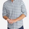 Men * | Cheap Untuckit Button-Down Shirts Wrinkle-Free Performance Flannel Archie Shirt Blue