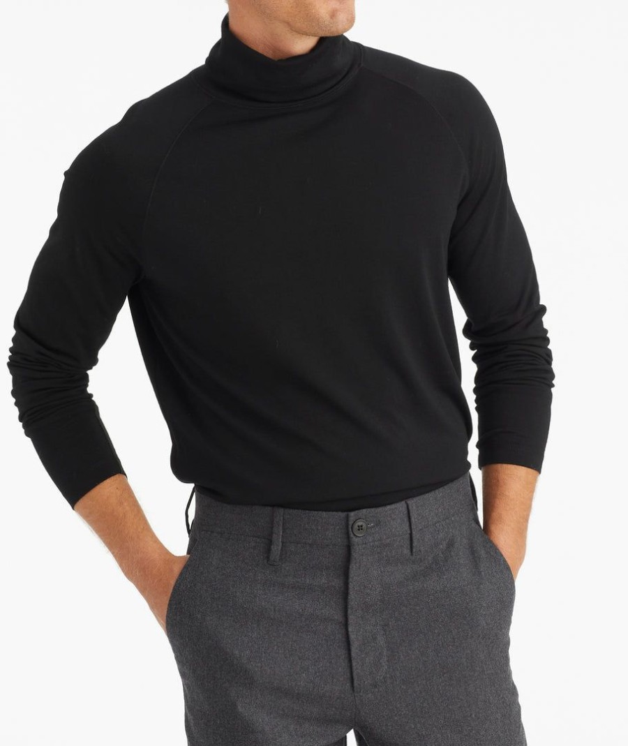 Men * | Flash Sale Untuckit Wool Zermatt Hilburn Turtleneck Black