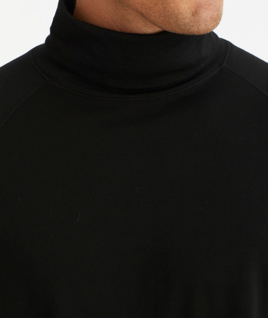 Men * | Flash Sale Untuckit Wool Zermatt Hilburn Turtleneck Black