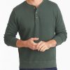 Men * | Flash Sale Untuckit Tees & Henleys Heavyweight Henley Dark Green