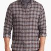 Men * | Coupon Untuckit Button-Down Shirts Linen Flannel Zermatt Vrony Shirt Navy