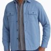 Men * | Buy Untuckit Shirt Jacket Outerwear Blue