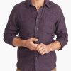 Men * | Best Deal Untuckit Linen Flannel Zermatt Sierre Shirt Button-Down Shirts Purple