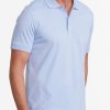 Men * | Buy Untuckit Wrinkle-Free Damaschino Polo Polos Sky Blue