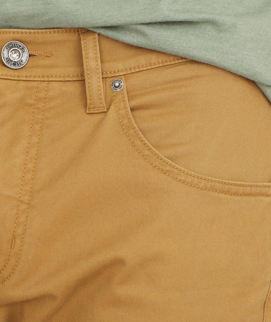 Men * | Outlet Untuckit 5-Pocket Pants Yellow