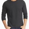 Men * | Wholesale Untuckit Ultrasoft Long-Sleeve Tee Tees & Henleys Black