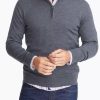 Men * | Wholesale Untuckit Merino Wool Quarter-Zip Sweater Grey