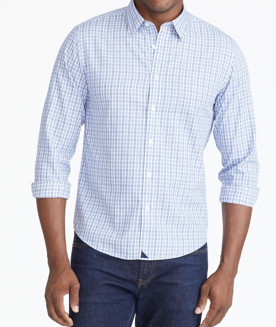 Men * | Best Reviews Of Untuckit Button-Down Shirts Wrinkle-Free Durif Shirt Blue