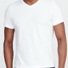 Men * | Top 10 Untuckit Ultrasoft V-Neck Tee Tees & Henleys White