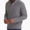 Men * | Top 10 Untuckit Button-Neck Donegal Sweater Grey