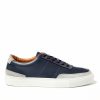 Men * | Coupon Untuckit Contrast Leather Lace-Up Accessories & Shoes Navy