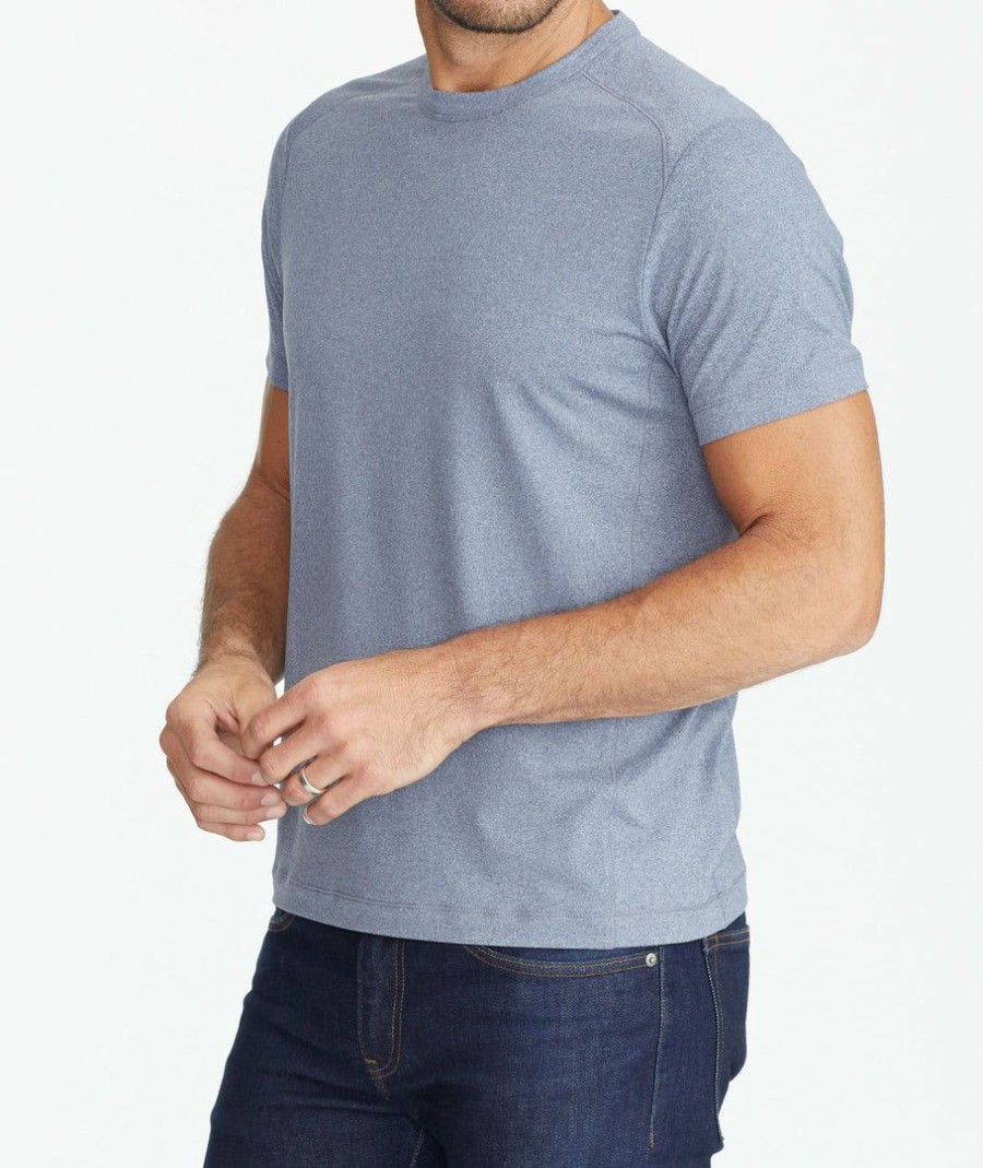 Men * | Best Sale Untuckit Performance Tee Tees & Henleys Blue