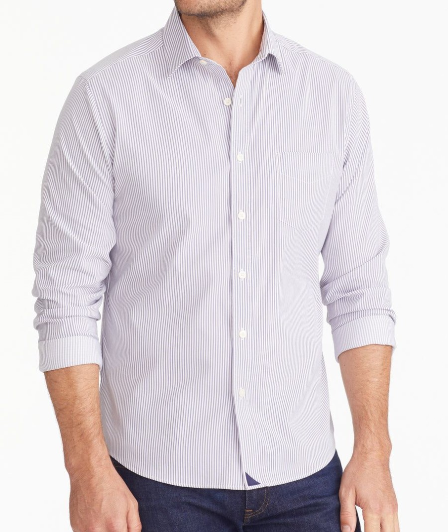 Men * | Brand New Untuckit Wrinkle-Free Performance Leandro Shirt Grey