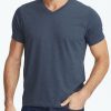 Men * | Flash Sale Untuckit Ultrasoft V-Neck Tee Tees & Henleys Blue