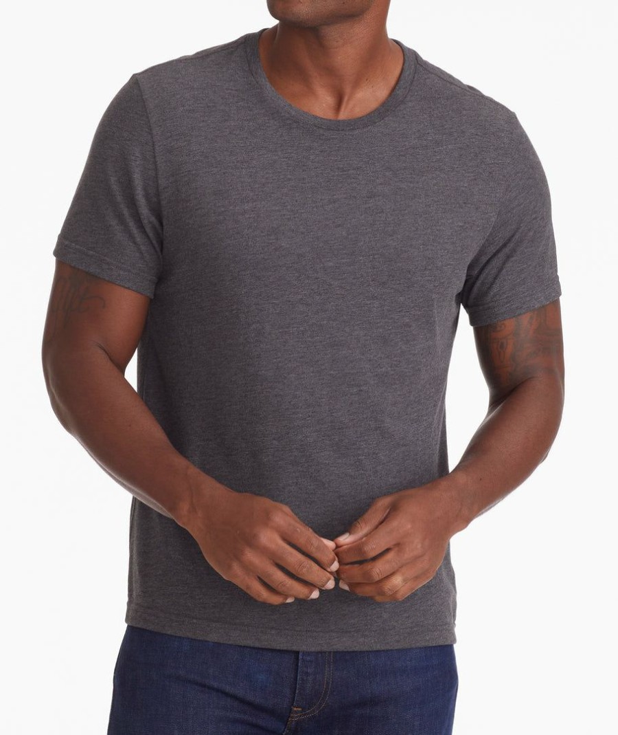 Men * | New Untuckit Tees & Henleys Ultrasoft Tee Charcoal