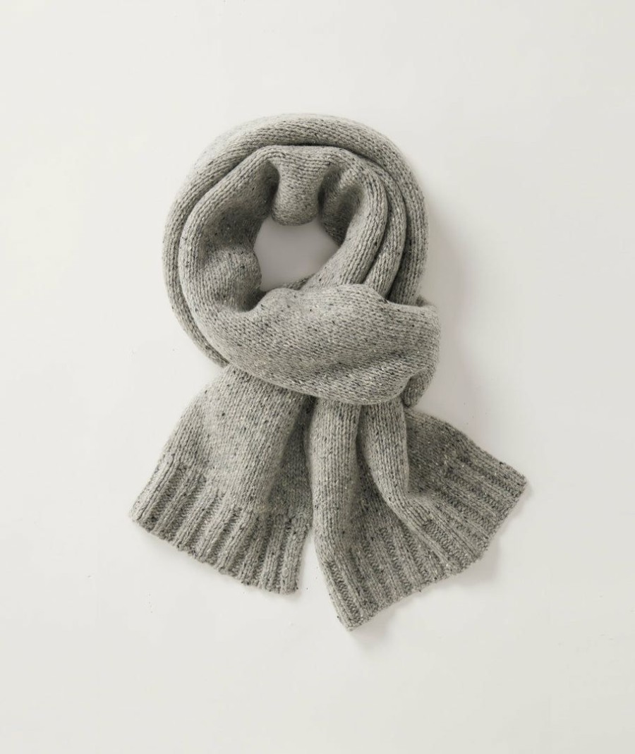 Men * | Coupon Untuckit Accessories & Shoes Donegal Knit Scarf Grey