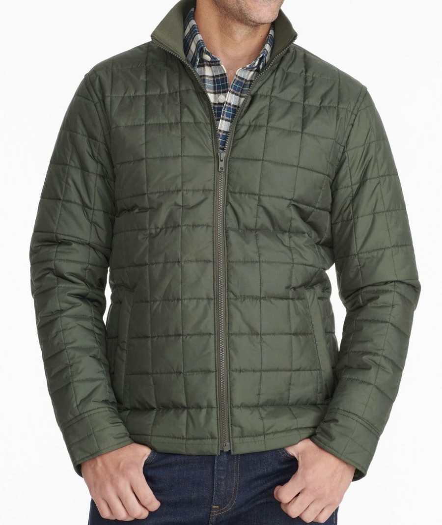 Men * | Top 10 Untuckit Quilted City Jacket Outerwear Green