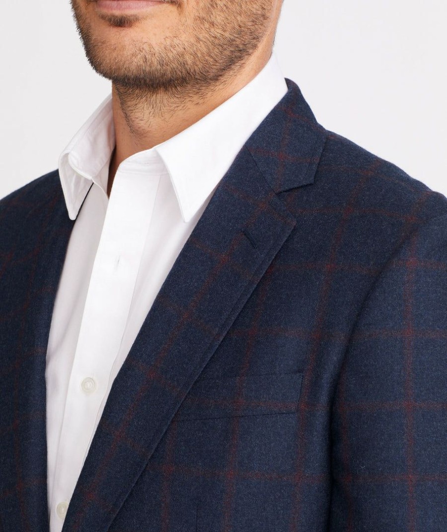 Men * | Coupon Untuckit Sport Coats Wool Davenport Sport Coat Blue