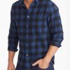 Men * | Cheapest Untuckit Flannel Barrelstone Shirt Black