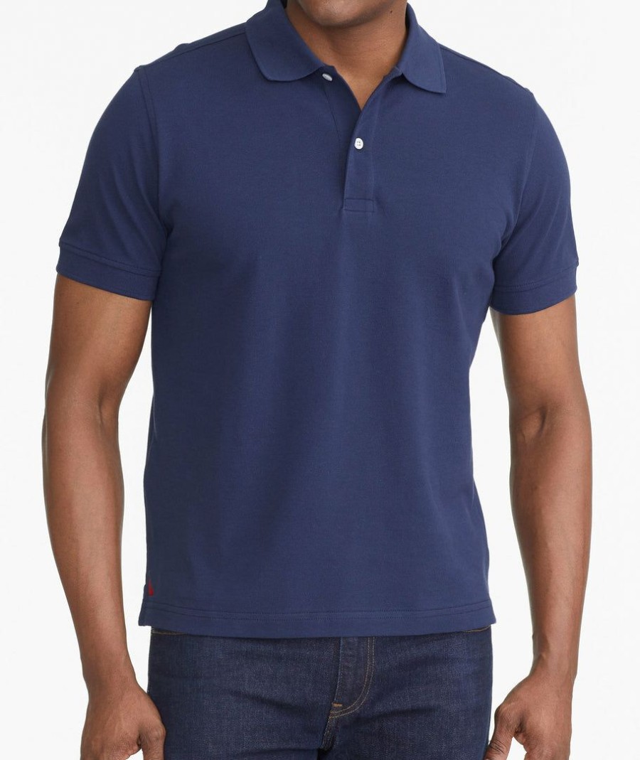 Men * | Top 10 Untuckit Polos Classic Pique Polo Navy