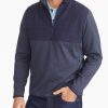 Men * | New Untuckit Sweaters & Sweatshirts Two-Tone Quarter-Zip Sweatshirt Navy