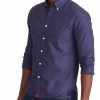 Men * | Best Sale Untuckit Wrinkle-Free Salamino Shirt Button-Down Shirts Navy