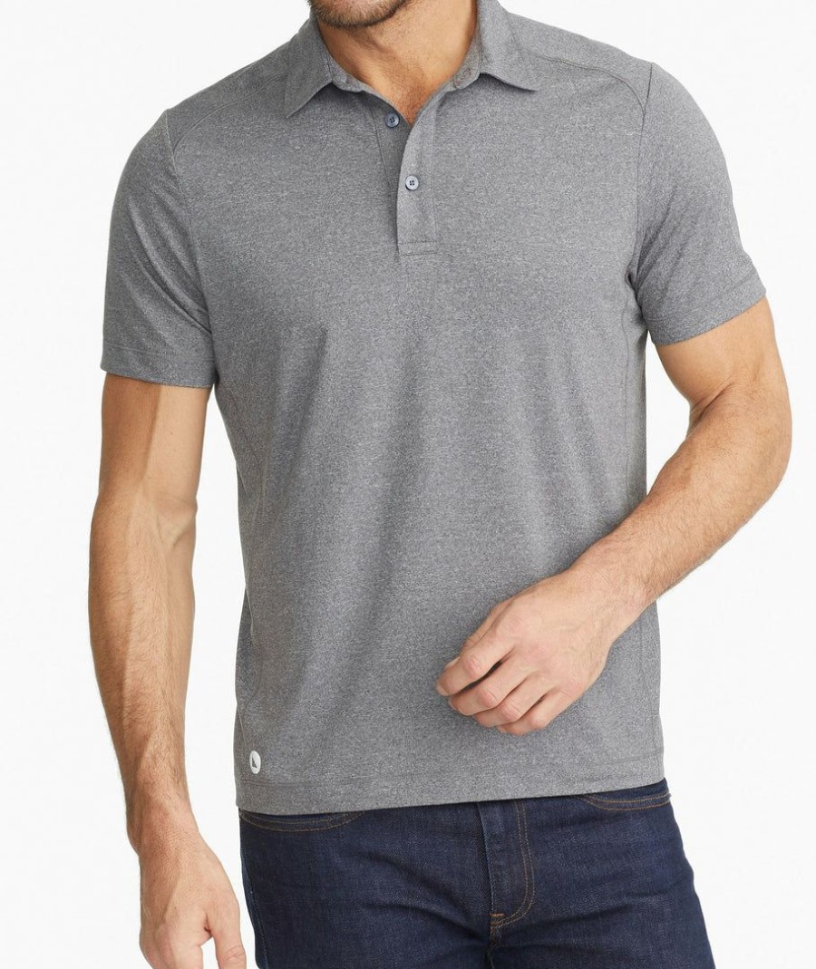 Men * | Best Reviews Of Untuckit Polos Performance Polo Grey