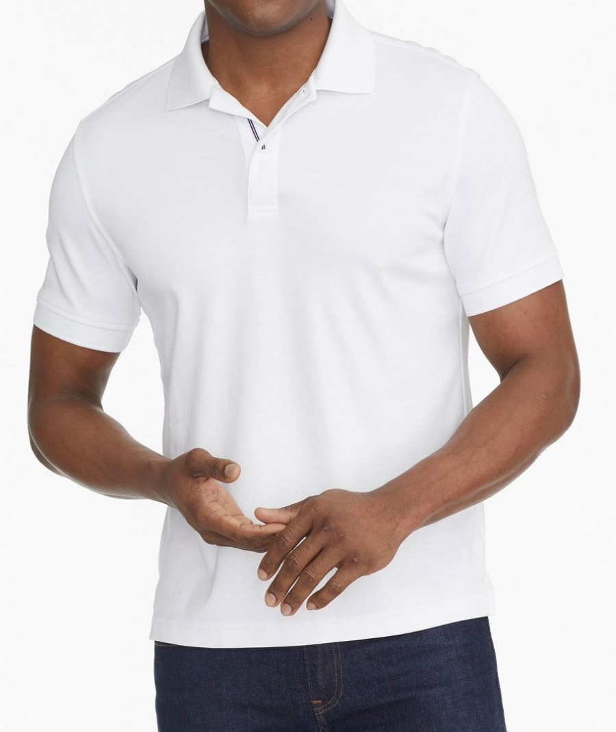 Men * | Cheapest Untuckit Wrinkle-Free Damaschino Polo White