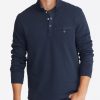 Men * | Cheap Untuckit Snap Fleece Pullover Navy