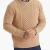 Men * | Best Deal Untuckit Sweaters & Sweatshirts Cable Knit Sweater Tan