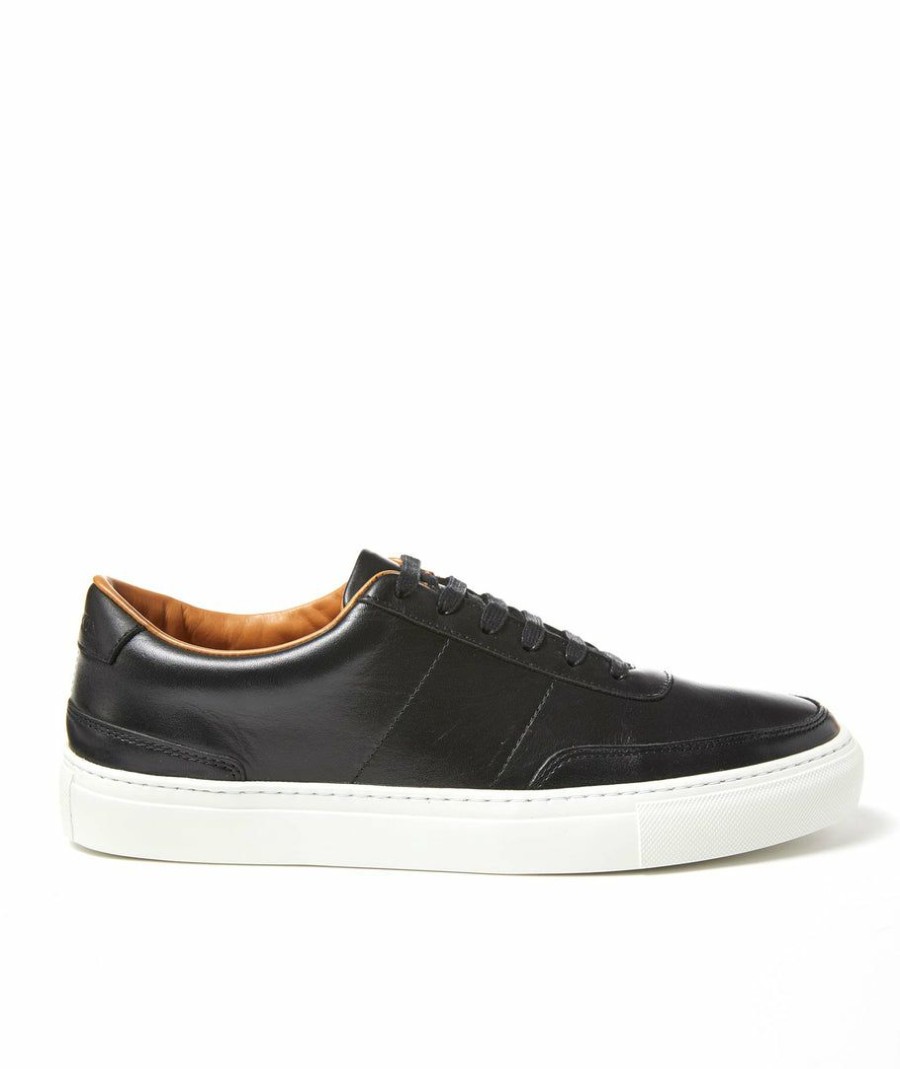 Men * | Budget Untuckit Leather Lace-Up Black