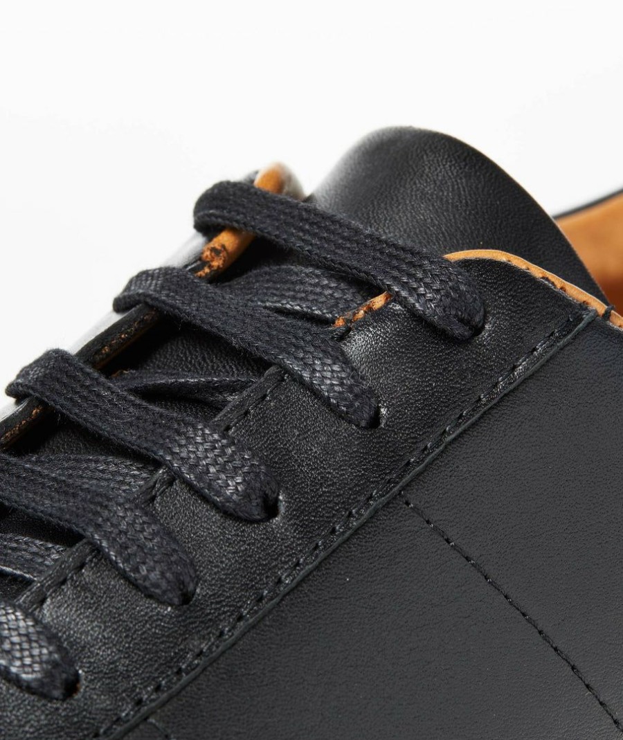 Men * | Budget Untuckit Leather Lace-Up Black