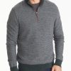 Men * | Outlet Untuckit Sweaters & Sweatshirts Birdseye Merino Wool Quarter-Zip Sweater Green