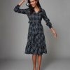 Women * | Outlet Untuckit Plaid Tiered Dara Dress Dresses & Skirts Navy