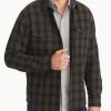 Men * | Cheapest Untuckit Brushed Overshirt Button-Down Shirts Black