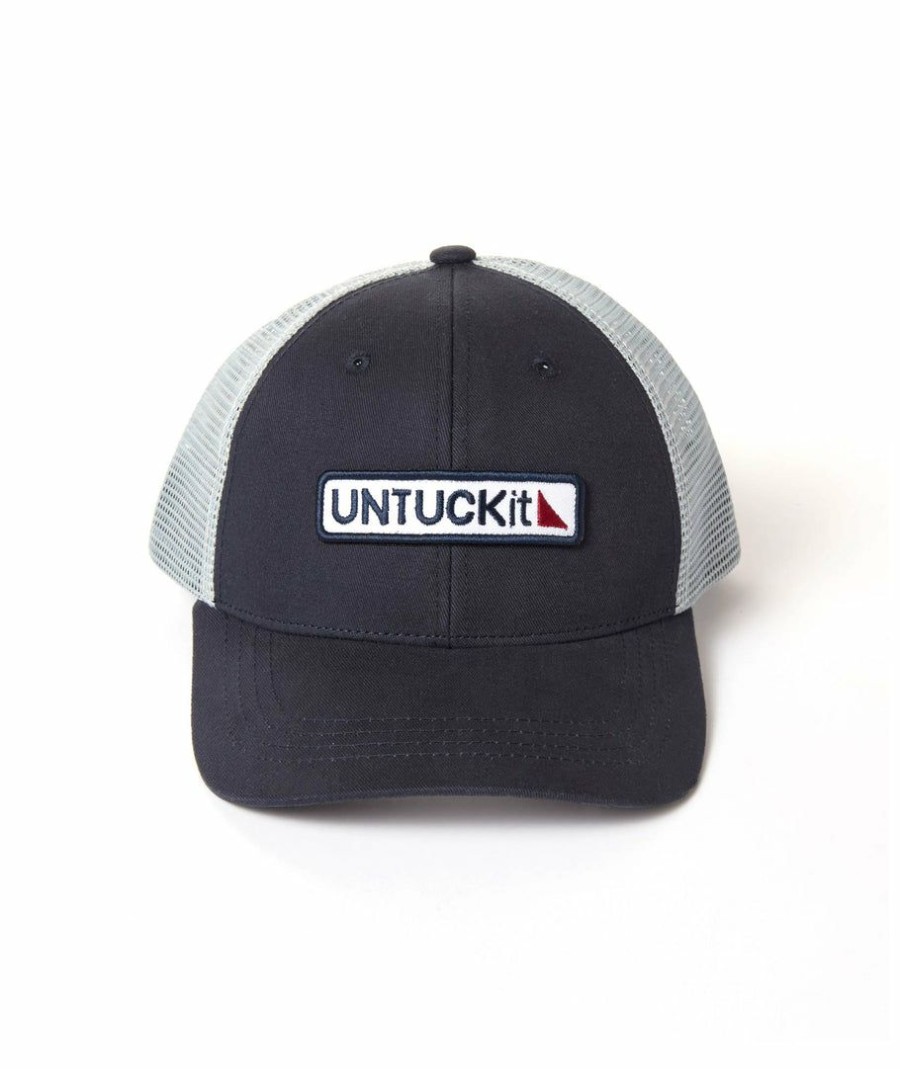 Men * | Promo Untuckit Trucker Hat Navy