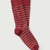 Men * | Discount Untuckit Accessories & Shoes Cotton Socks Maroon