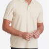 Men * | Top 10 Untuckit Wrinkle-Free Damaschino Polo Tan