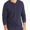 Men * | Outlet Untuckit Tees & Henleys Heavyweight Henley Navy