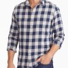 Men * | Outlet Untuckit Button-Down Shirts Flannel Barrelstone Shirt Navy