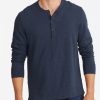 Men * | Best Pirce Untuckit Tees & Henleys Slub Cotton Henley Navy