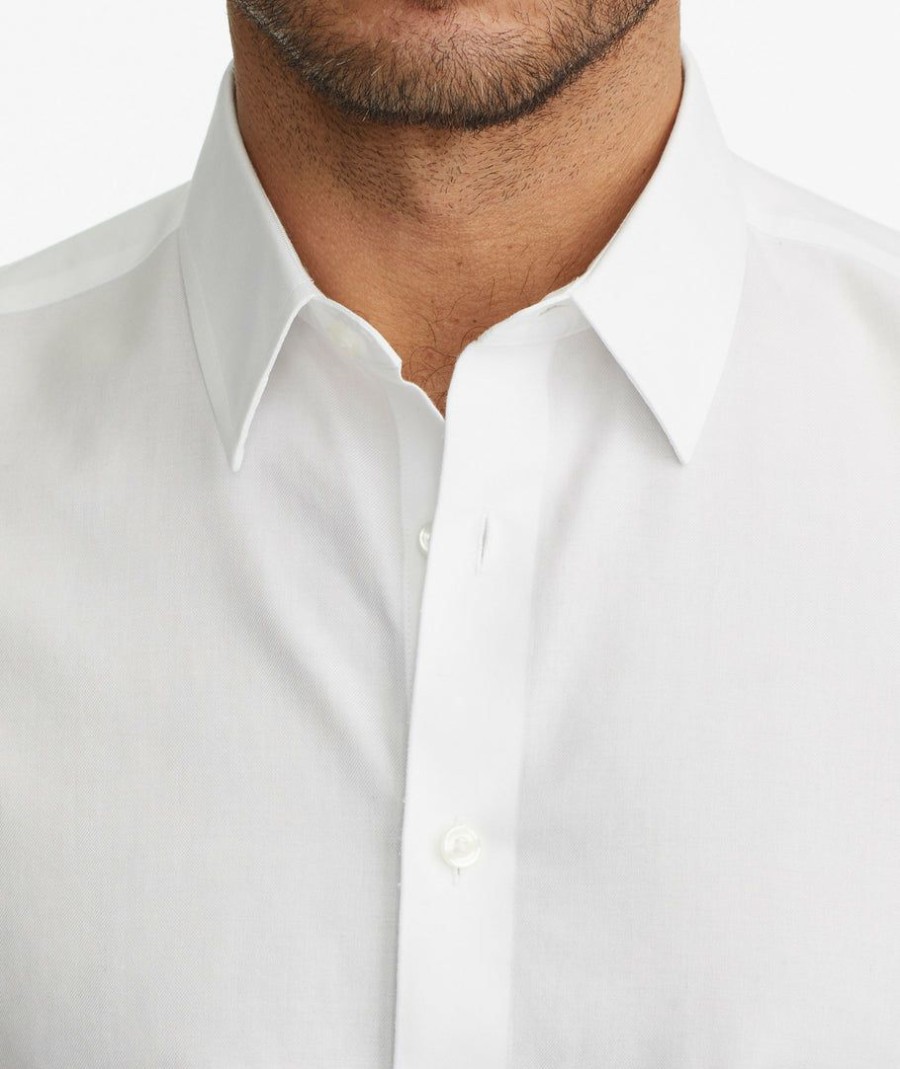 Men * | Flash Sale Untuckit Wrinkle-Free Las Cases Shirt Button-Down Shirts White